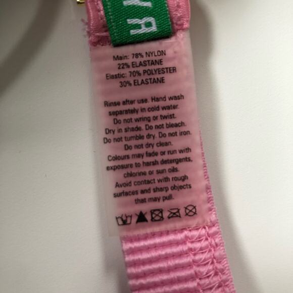 Rye Swimwear XOXO Bikini Top Merlot Stripe Triangle 2 Tone Purple Wine M EUC - Picture 14 of 14